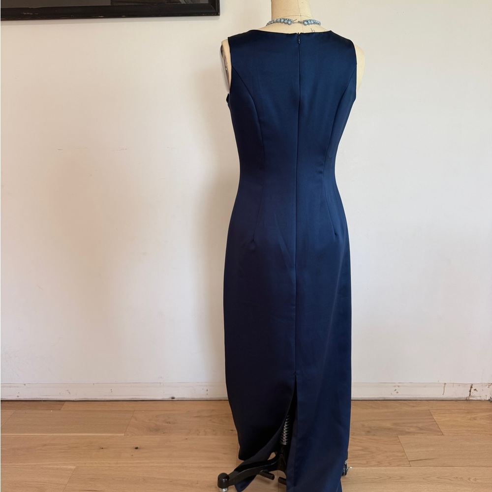 Elegant Navy Blue Sleeveless Maxi Dress Michelangelo - Picture 4 of 9